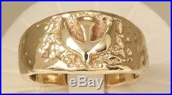 Retired James Avery Textured Raised Descending Dove 14K Gold Ring Size 8