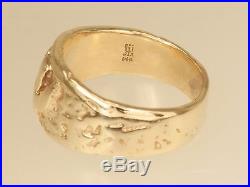 Retired James Avery Textured Raised Descending Dove 14K Gold Ring Size 8