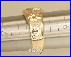 Retired James Avery Textured Raised Descending Dove 14K Gold Ring Size 8