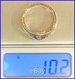 Retired James Avery Textured Raised Descending Dove 14K Gold Ring Size 8