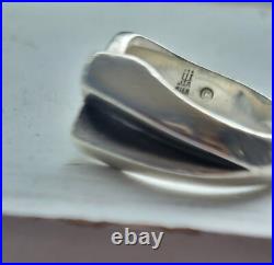Retired James Avery Thick Fish Ring Size 7.5 Sterling Silver