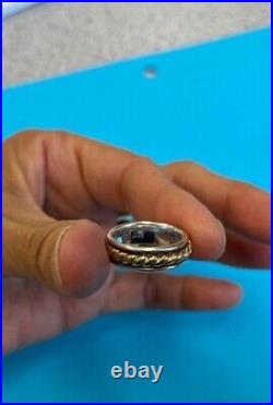 Retired James Avery Twisted Rope Ring Band Gold Silver Size 5 GUC Retired James Avery Twisted Rope Ring Band Gold Silver Size 5 GUC