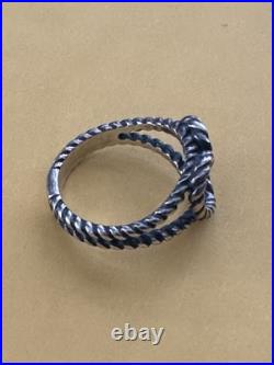 Retired James Avery Twisted Wire Heart Ring Size 6.25 Great Gift