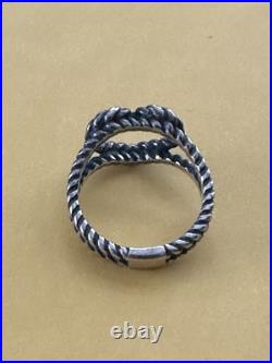 Retired James Avery Twisted Wire Heart Ring Size 6.25 Great Gift