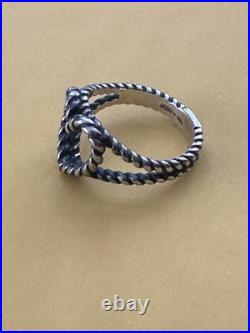 Retired James Avery Twisted Wire Heart Ring Size 6.25 Great Gift