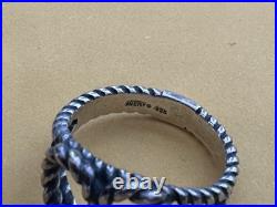 Retired James Avery Twisted Wire Heart Ring Size 6.25 Great Gift