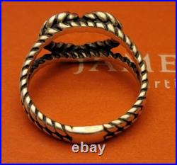 Retired James Avery Twisted Wire Heart Ring Size 6.5 Great Gift