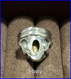 Retired James Avery Two Toned Knotted Dome Ring Silver/14k Sz 7.5