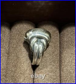Retired James Avery Two Toned Knotted Dome Ring Silver/14k Sz 7.5