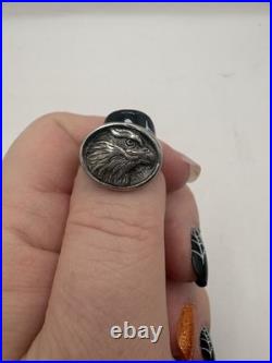 Retired James Avery Vintage Symbol of Freedom Bald Eagle Ring Sz 9