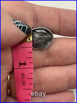 Retired James Avery Vintage Symbol of Freedom Bald Eagle Ring Sz 9