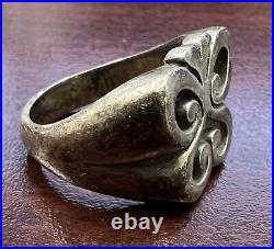 Retired James Avery WIDE Open Spring Butterfly Ring Size 7.75 Sterling Silver