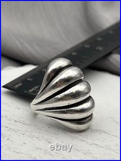 Retired James Avery WIDE Scallop Ring Size 5.5 Neat Vintage Piece