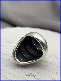 Retired James Avery WIDE Scallop Ring Size 5.5 Neat Vintage Piece