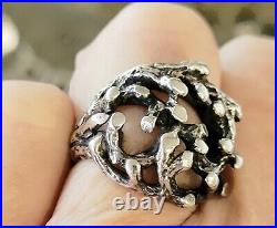 Retired James Avery WIDE Twig Branches Openwork Dome Ring Sz 6 in Orig. JA Box