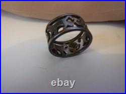 Retired James Avery Walking Cats & Flowers Eternity Ring Sterling 925 Size 5.25 Retired James Avery Walking Cats & Flowers Eternity Ring Sterling 925 Size 5.25