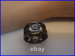 Retired James Avery Walking Cats & Flowers Eternity Ring Sterling 925 Size 5.25 Retired James Avery Walking Cats & Flowers Eternity Ring Sterling 925 Size 5.25