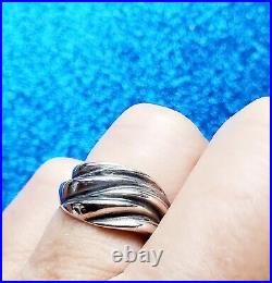 Retired James Avery Wavy Ribbed Low Dome Ring GORGEOUS! Vintage with JA Box