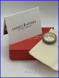Retired James Avery Wedding Band Segmented Ring 925 Sterling Silver Size 10