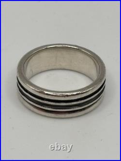 Retired James Avery Wedding Band Segmented Ring 925 Sterling Silver Size 10