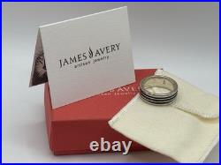 Retired James Avery Wedding Band Segmented Ring 925 Sterling Silver Size 10