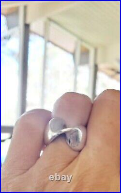 Retired James Avery Wide Center Twist Gorgeous Band Ring Sz 6.5 Vintage NEAT