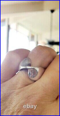 Retired James Avery Wide Center Twist Gorgeous Band Ring Sz 6.5 Vintage NEAT