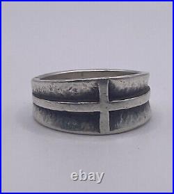 Retired James Avery Wide Cross Band Ring Size 11