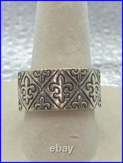 Retired James Avery Wide Fleur De Lis Band/Ring Size 8 Retired James Avery Wide Fleur De Lis Band/Ring Size 8