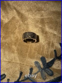 Retired James Avery Wide Fleur De Lis Band Ring Sz 7.5