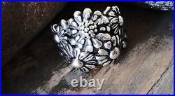Retired James Avery Wide Flower Dome Ring So Pretty Size 8