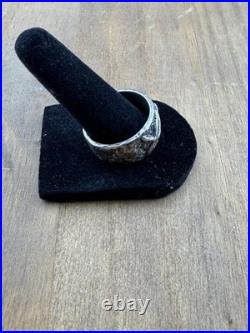 Retired James Avery Wide Ichthus Fish Christian Textured Band Ring Heavy Sz 12.5
