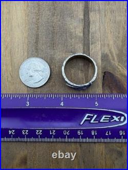Retired James Avery Wide Ichthus Fish Christian Textured Band Ring Heavy Sz 12.5
