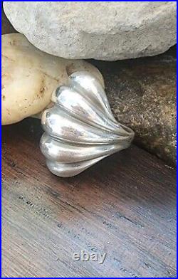 Retired James Avery Wide Scallop Ring Size 6 Heavy 15.06gr