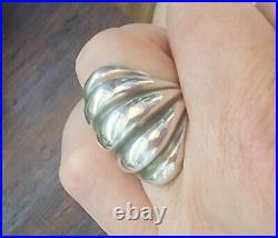 Retired James Avery Wide Scallop Ring Size 6 Heavy 15.06gr