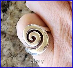 Retired James Avery Wide Swirl Ring Neat Piece GREAT CONDITION! 6.5