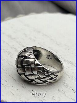 Retired James Avery Wide Woven Dome Ring Sterling Silver Size 6.5 VTG