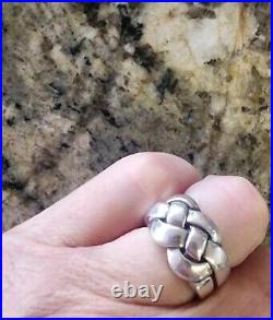 Retired James Avery Woven Ring Size 6.5 Sterling Silver