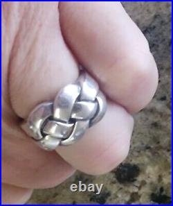 Retired James Avery Woven Ring Size 6.5 Sterling Silver