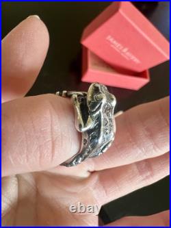 Retired James Avery Wrap-Around Frog Ring, Size 5 1/2, Vintage Retired James Avery Wrap-Around Frog Ring, Size 5 1/2, Vintage