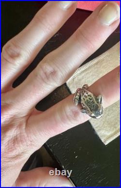 Retired James Avery Wrap-Around Frog Ring, Size 5 1/2, Vintage Retired James Avery Wrap-Around Frog Ring, Size 5 1/2, Vintage