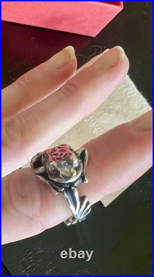 Retired James Avery Wrap-Around Frog Ring, Size 5 1/2, Vintage Retired James Avery Wrap-Around Frog Ring, Size 5 1/2, Vintage