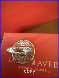 Retired James Avery You Are My Sunshine Ring Size 7.5 Sterling Silver