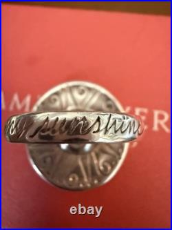 Retired James Avery You Are My Sunshine Ring Size 7.5 Sterling Silver
