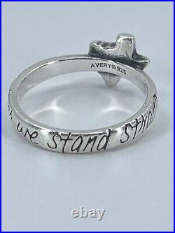 Retired James Avery ring together we stand strong size 7 texas heart signed