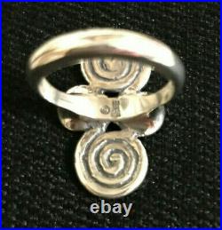 Retired James Avery sterling silver scroll ring size 8