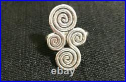 Retired James Avery sterling silver scroll ring size 8