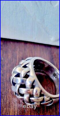 Retired LARGE James Avery Woven Dome Ring SO PRETTY! Rare Piece