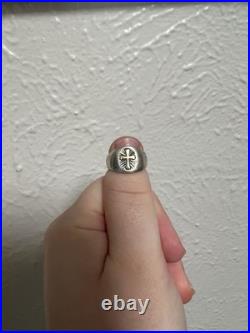 Retired Men's JAMES AVERY Radiant Cross Ring 925 14K Size 5