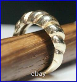 Retired & RARE James Avery 14k Gold FLUTED SWIRL DOME Ring Size 6